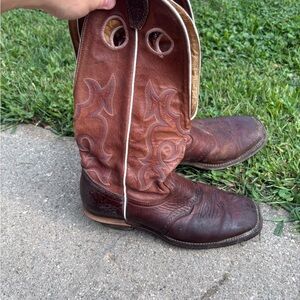 Brown Leather Western Boots- Tony Lamas